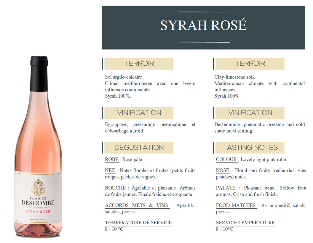 syrah rosé details